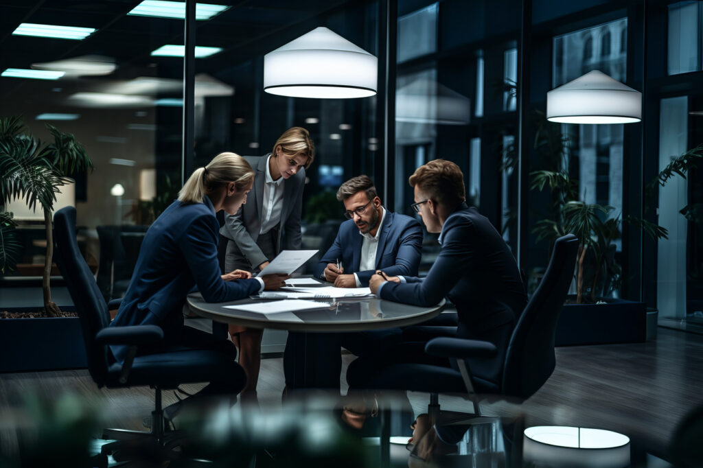 lawyers at table